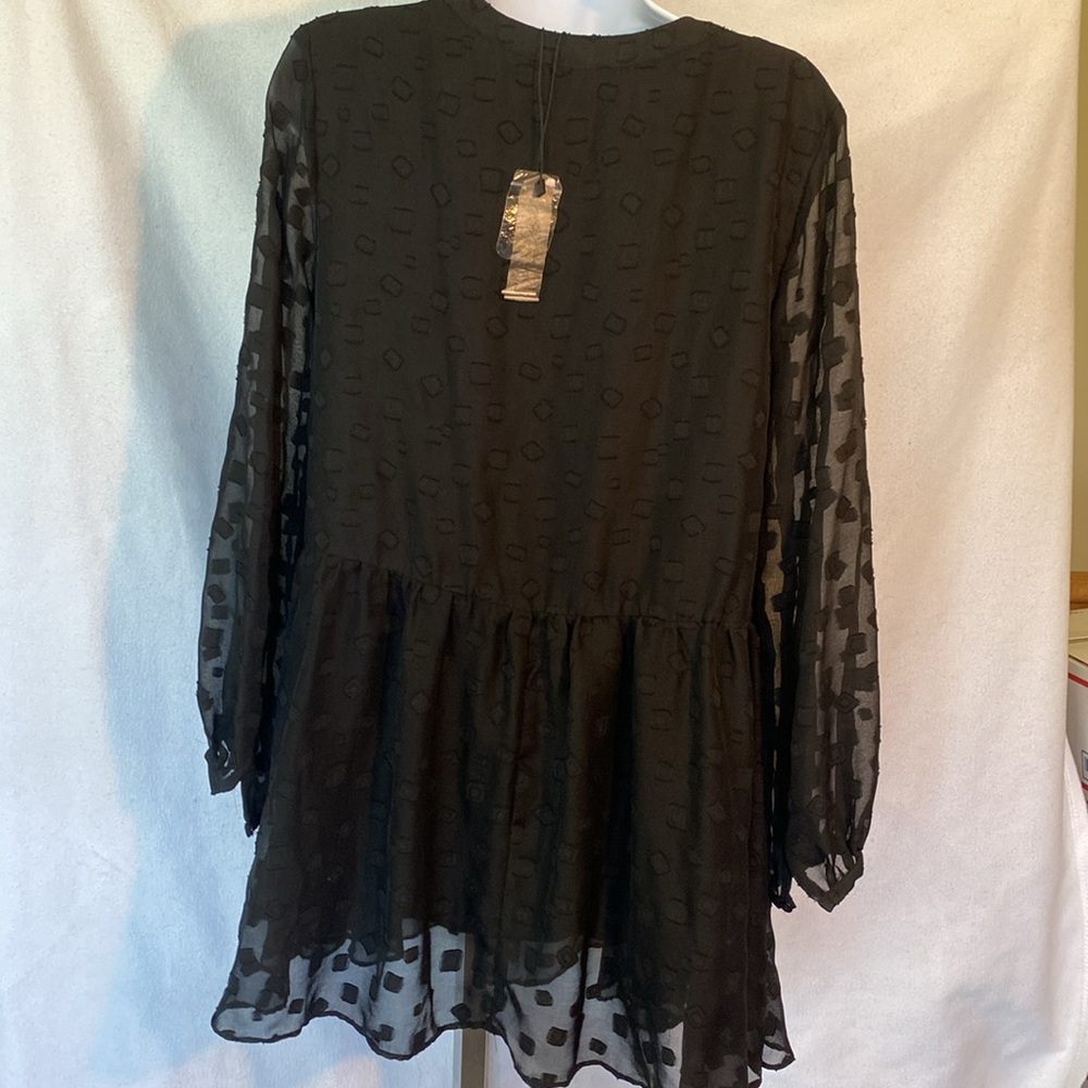 Mustard seed black long sleeve dress - Picture 5 of 7